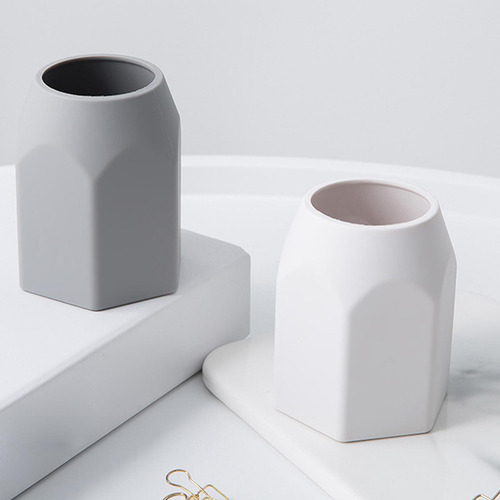 Portalápices, Soporte Para Maquillaje, Antideslizante, Gris