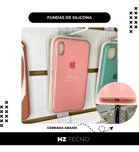 Funda Silicona suave con logo para Apple iPhone Xr Rosa