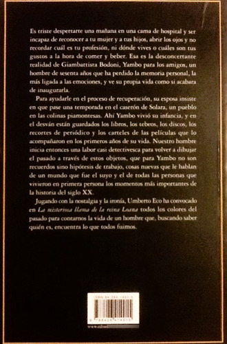 La Misteriosa Llama De La Reina Loana - Umberto Eco (Usado)