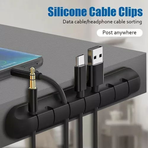 Organizador de Cables para Escritorio con Adhesivo Pack de 2