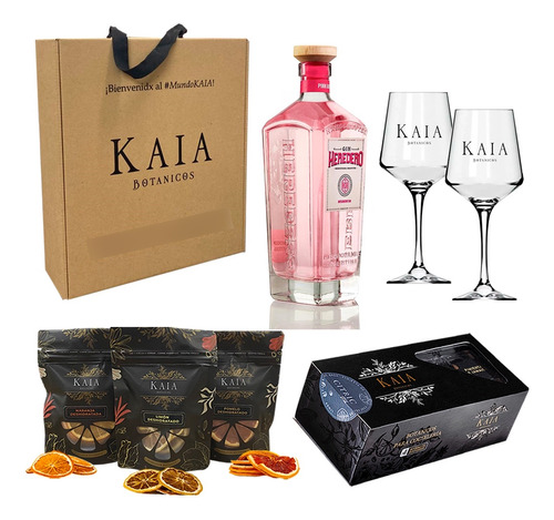 Kit Botanicos Gin Tonic Regalo Heredero Kaia Copas Premium 