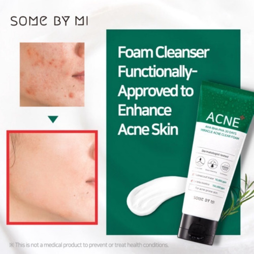 Imagen 4 de 4 de Some By Mi Miracle Acne Foam Espuma Facial 100 Ml Outlet