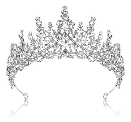 Cocide Tiara Y Corona De Plata Para Mujer, Corona De Cristal