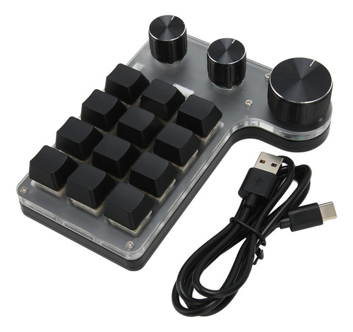 M Teclado Mecánico De 12 Teclas, Bluetooth, Conexión Usb,
