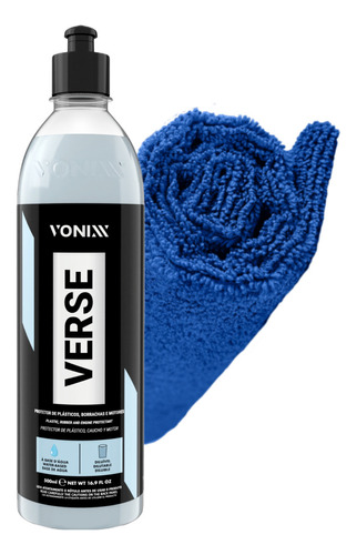 Protetor Plásticos Verse 500ml Vonixx Pano Microfibra