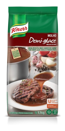 Molho Escuro Demi Glace Knorr 1,1 Kg Rende 12,2 Litros 