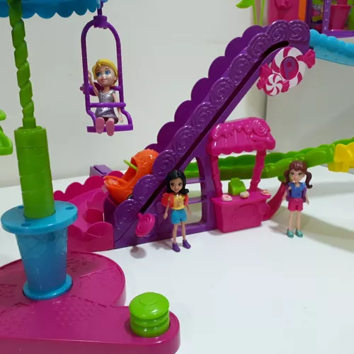 POLLY POCKET BONECA BRINQUEDO PARQUE DIVERSÕES CARROSSEL MONTANHA RUSSA  GIGANTE Kifunkids BRINQUEDOS 