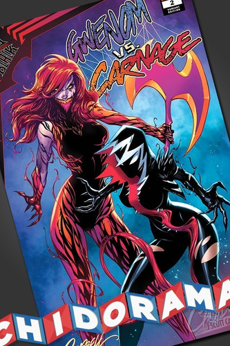 Comic Set - Gwenom Vs Carnage 2 King In Black Scott Campbell (Usado)