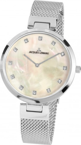Reloj Jacques Lemans 1-2001c Color de la correa Plateado Color del bisel Plateado Color del fondo Nácar