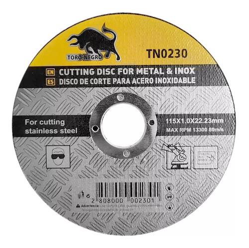 Disco De Corte Para Metal - 4 1/2 Pulgada - 115mm - 12 Pcs 