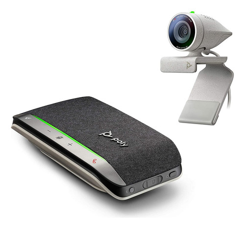 Plantronics Poly - Studio P5 Webcam With Poly Sync 20+ Speakerphone Kit Polycom - 1080p Hd Professional Video Conferencing Camera & Bluetooth Wireless Smart Speakerphone-certified For Zoom & Teams