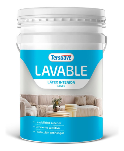 Pintura Latex Lavable Interior Tersuave 20 Lts Blanco