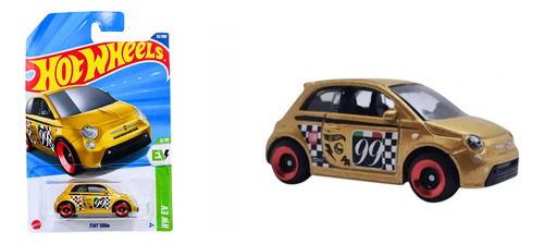 Auto Fiat 500 E Coleccion 1:64 Metal Hotwheels Diecast Dorada