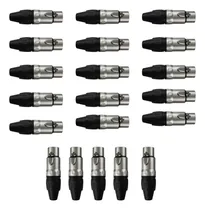 Comprar Kit 20 Conectores Linha Xlr Plug Fêmea 3 Polos Wireconex