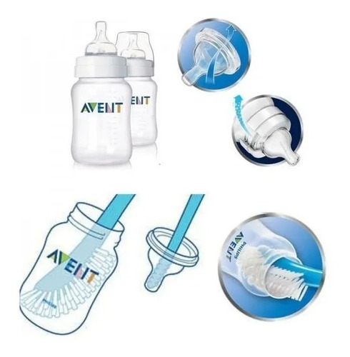 Set 2 Mamaderas Avent Philips Classic De 260 Ml