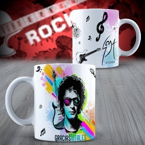 Imagen 4 de 5 de Plantillas Para Sublimar Tazas Bandas De Rock