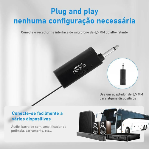 Microfone Sem Fio Coibeu Mac-002 Duplo Profissional
