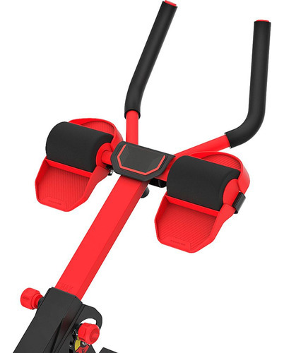 Bicicleta Spinning Sb 1000 E Aparelho De Remo 3 Em 1 Genis Cor Preto e Vermelho