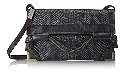 Foley + Corinna Enmarcada Flap Cross Body Bag, Noir Serpient