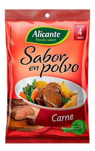 Pack X 10 Unid Saborizado  Carne 12x7,5 Gr Alicante Caldos