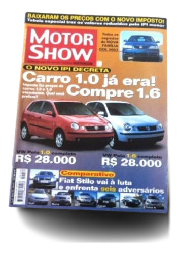 Revista Motor Show Carro 1.0 Vw  5894-pe3