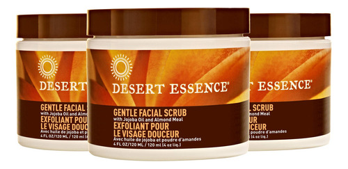 Desert Essence Exfoliante Facial Suave, 4 Onzas Líquidas, .