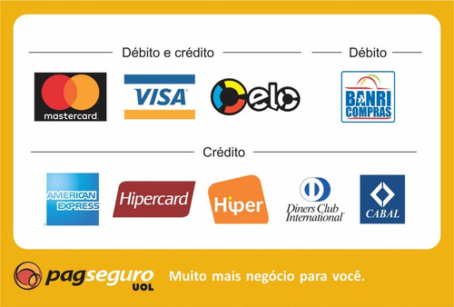 Adesivo Cartão De Crédito Pagseguro Moderninha E Minizinha