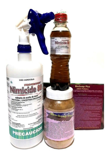 Imagen 1 de 9 de Jabón Potásico, Aceite De Neem, Atomizador Y Peatmos-perlita