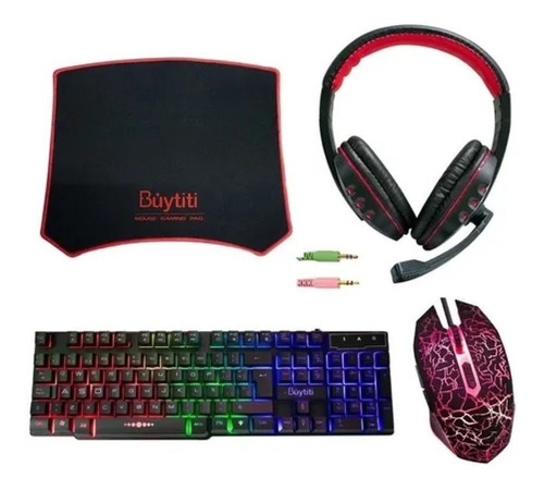 Combo Gamer 4 En 1 Teclado, Mouse, Pad, Diadema