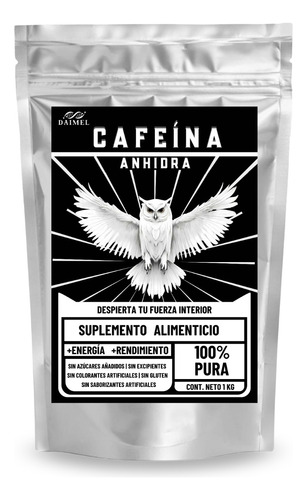 Cafeína Anhidra Premium 100% Pura 1 Kilo Sabor Natural