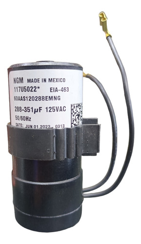 Capacitor 288uf - 351uf, 125vac Compresor 117u5022 Ngm