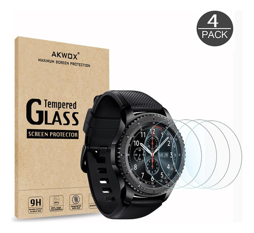 Vidrio Templado Para Smartwatch Con Pantalla De 33mm De Diametro Samsung Gear S3 Frontier L5 Microwear [4 Unidades