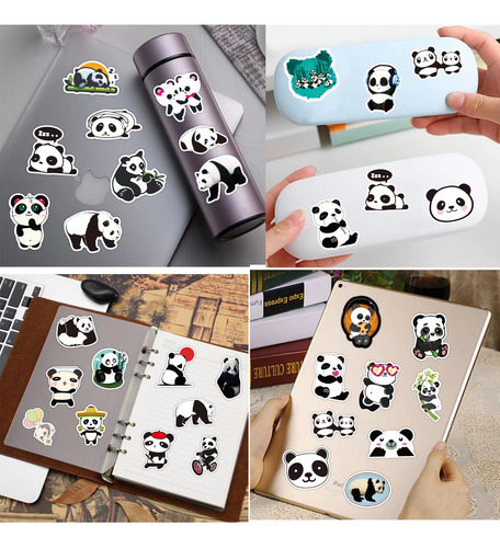50 Pegatinas Panda De Vinilo Impermeable Simpatic