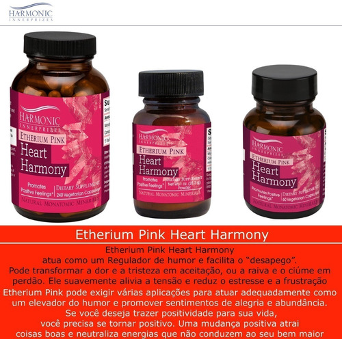 Harmonic Innerprizes Etherium Pink Ormus Rosa 60 Cáps