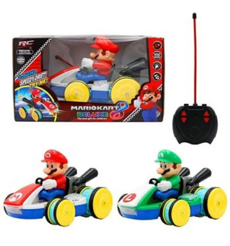 Carro Control Remoto Mario Bros Kart Luces Juguete Grande