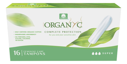 Organyc - Tampones 100% De Algodon Organico Certificados, Si