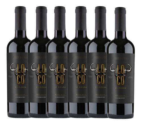 6x Vino Miguel Torres Loco De Piedra Reserva Carmenere