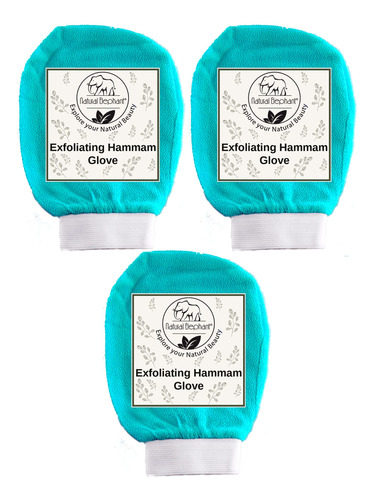 Guantes Exfoliantes Para Hammam, Diseño Natural Con Forma De