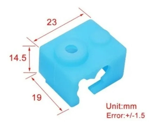 Imagem 3 de 5 de Kit Bloco Aquecedor + Capa Silicone Hotend V6 Impressora 3d