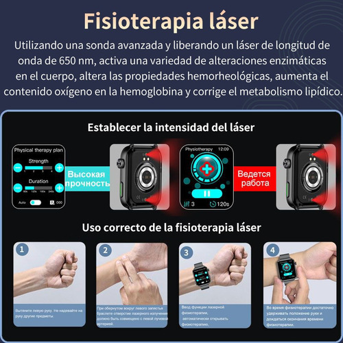 Nivel Médico Reloj Inteligente Hombre Glucemia Smartwatch