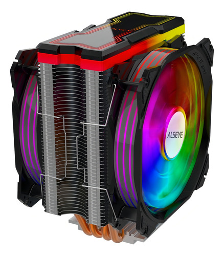 Resfriador de CPU Alseye M120d a-RGB Amd/Intel /tr4 LED preto