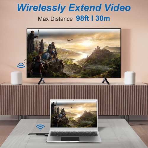 Dcolor Transmisor Y Receptor Hdmi Inalámbrico Kit Extensor