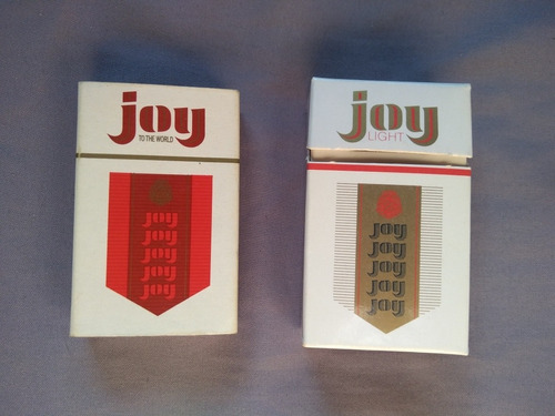 Set 2 Cajas De Fósforos Coleccionables Cigarrillos Joy