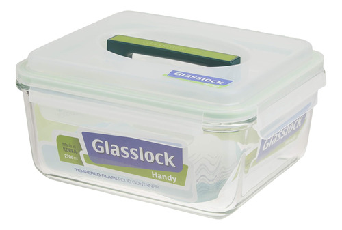 Glasslock 11.4-cup Rectángulo Práctico Recipiente, Blanco