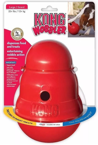 Dispensador De Alimento Kong Wobbler Large +12 Kg Perros