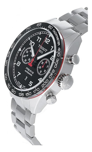 Reloj Tissot T1316271105200 Prs516 Automatic Bisel Ceramico Plateado Negro Negro