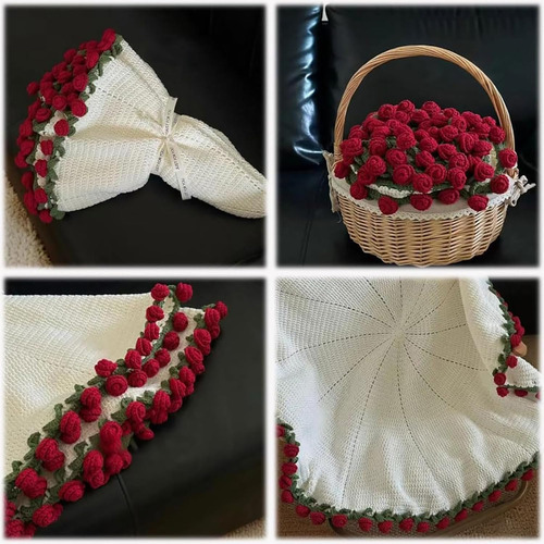 Kit De Crochet Flores, Diy Manta De Ramo De Flores, Crochet