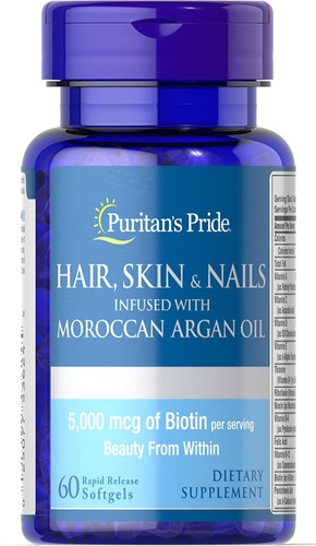 Puritan's Pride | Hair Skin & Nails With Moroccan Argan Oil