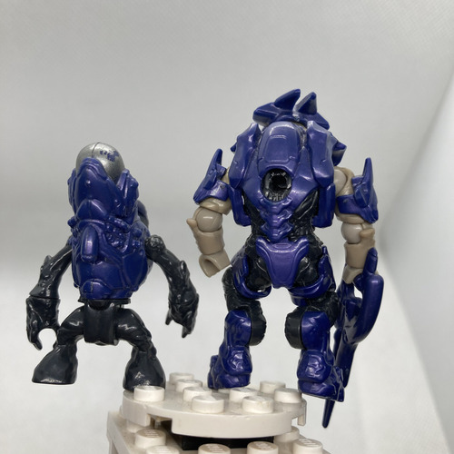 Halo Mega Elite Commando Y Grunt De Set Covenant Storm Lance (Usado)