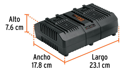 Combo Cargador Dual Con 2 Baterías De 2ah, 20v, Truper Pro